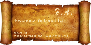 Hovanecz Antonella névjegykártya